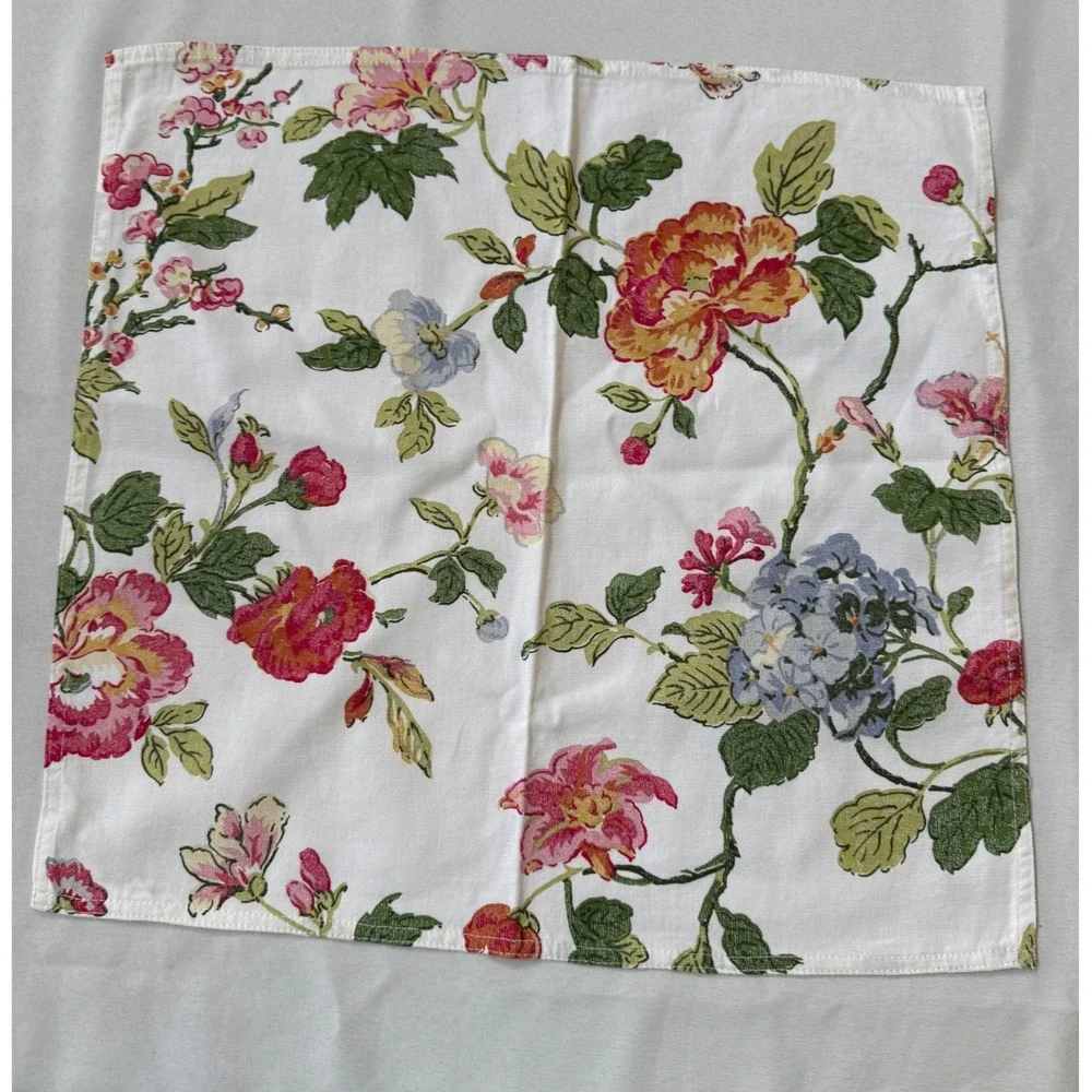 Lauren Ralph Lauren Set of 7 Daniella Floral Cotton Napkin 20x19 Vintage Cottage